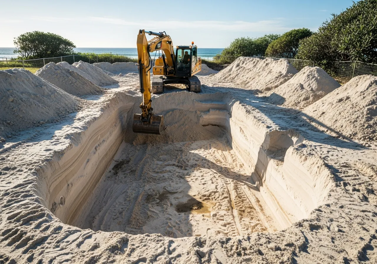 Pool Excavation in Burleigh Heads: Sandy Coastal Ground & Fast Digging — Sollid Solutions Gold Coast