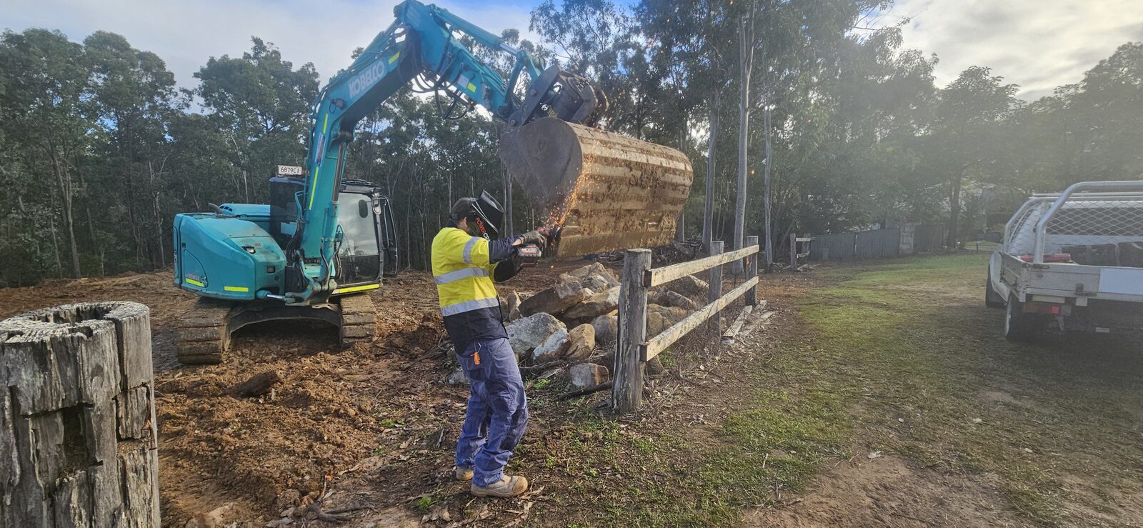 Father & Son on the Tools — Bucket Repairs Before a Big Day — Sollid Solutions Gold Coast