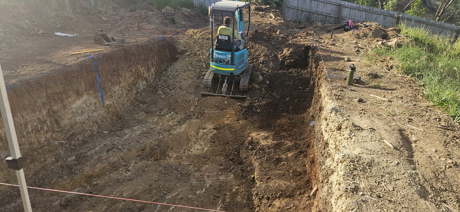 Ormeau Hills Pool Dig — on site 1
