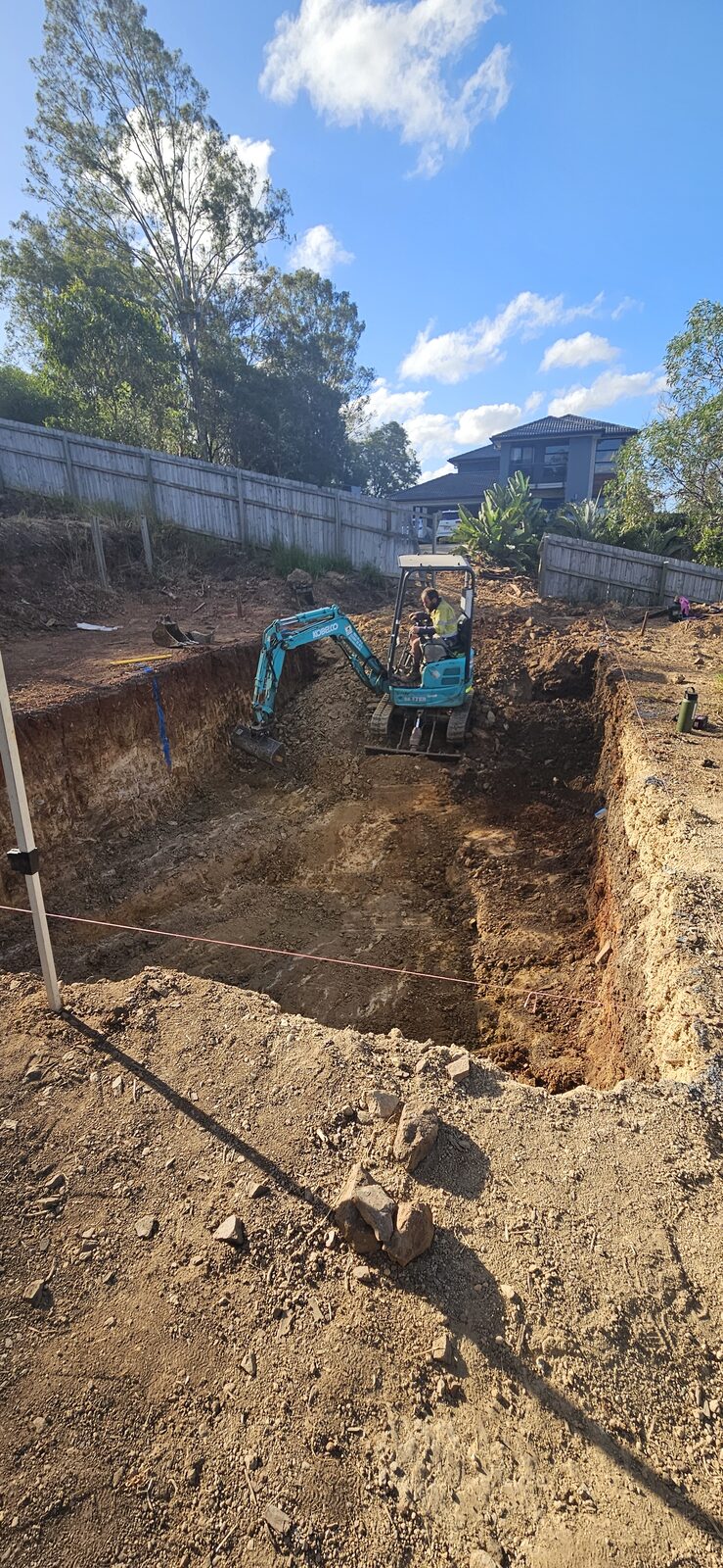 Ormeau Hills Pool Dig — on site 2