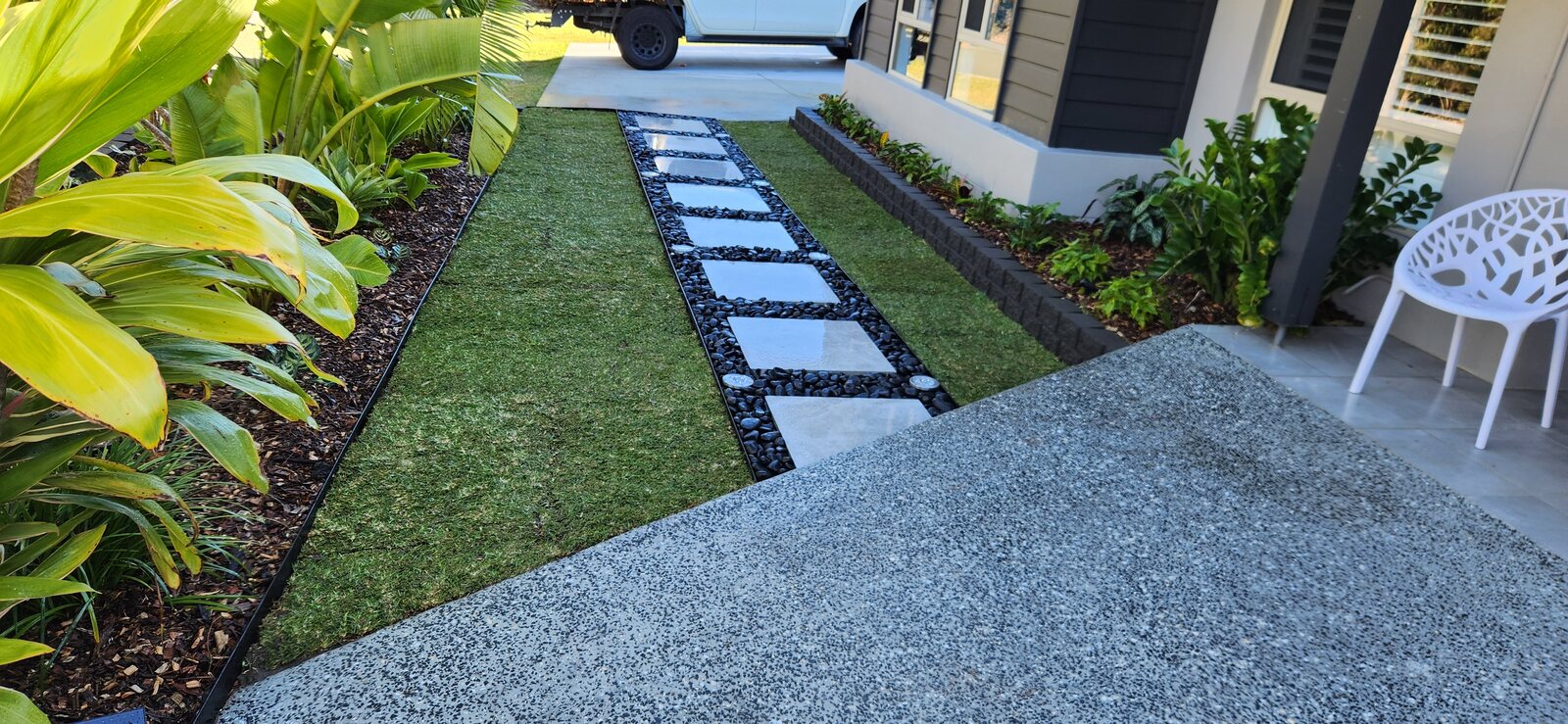 Coomera Waters Front Yard Transformation — on site 3