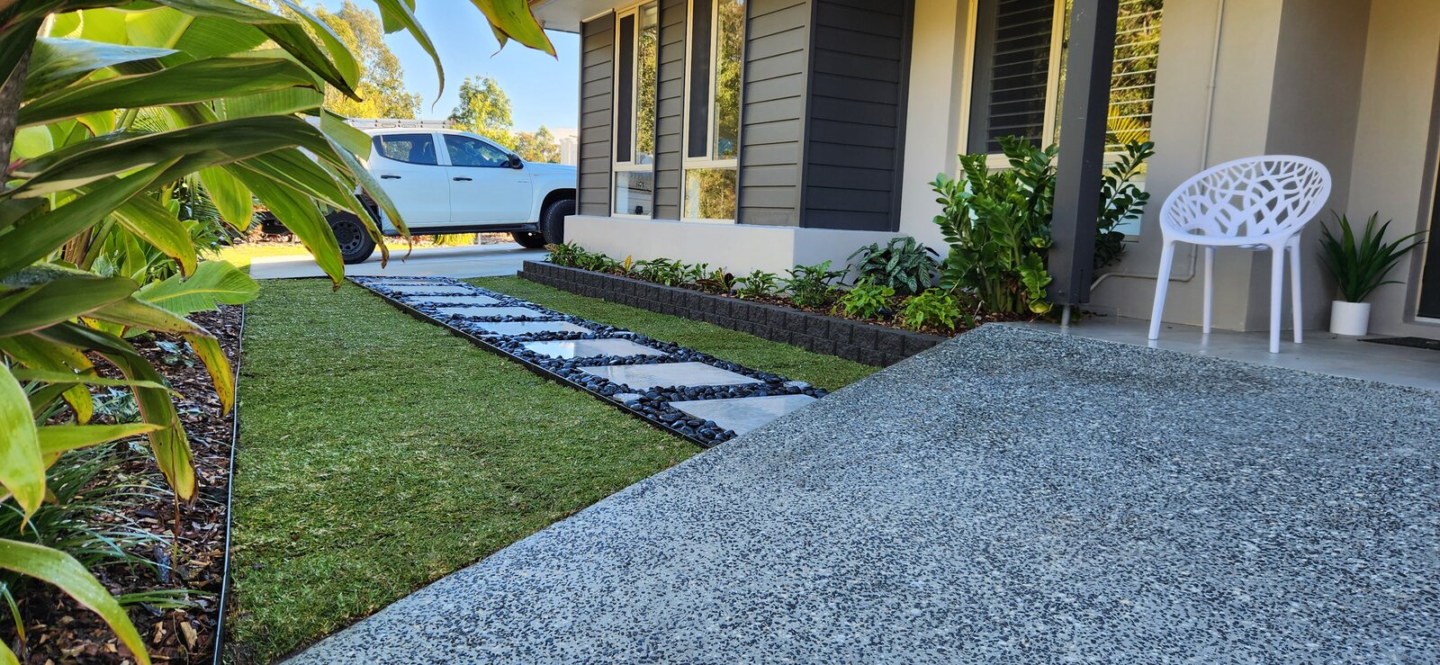 Coomera Waters Front Yard Transformation — on site 4